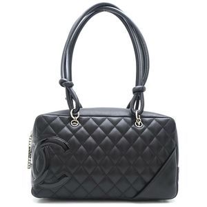 Chanel Cambon Bowling Bag Lambskin Black Handbag
